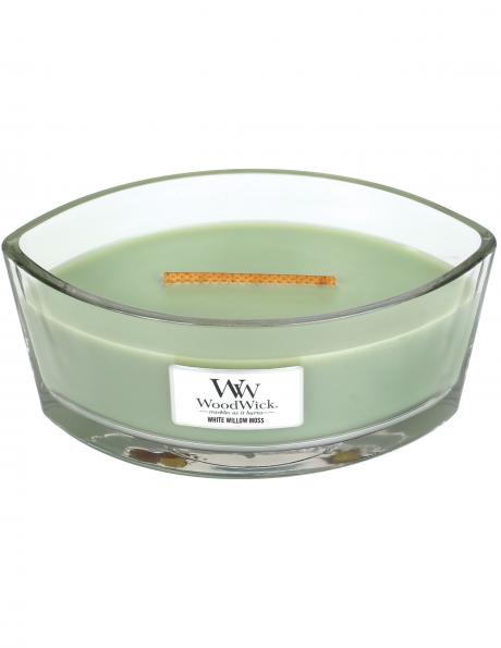 WOODWICK HEARTHWICK - WHITE WILLOW MOSS liela svece 