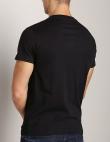 DIESEL melnas krāsas vīriešu kokvilnas krekls ar attēlu T-LAVR