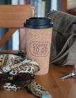 Korķa videi draudzīga ceļojumu krūze ar vāku 500 ml COFFEE TO GO