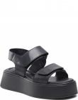 VAGABOND sieviešu melnas sandales ar biezu zoli COURTNEY SANDALS