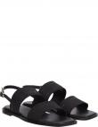 CALVIN KLEIN sieviešu melnas sandales Squared flat sandal