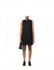 CALVIN KLEIN Jeans sieviešu melna kleita Logo tape loose mlano dress