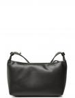 CALVIN KLEIN JEANS sieviešu melna soma pār plecu Sculpted rounded tag crossbody