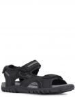GEOX vīriešu melnas sandales SANDALS STRADA