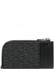 MICHAEL KORS vīriešu melns maks Logo zip-around wallet 