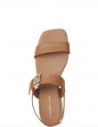 TOMMY HILFIGER sieviešu brūnas sandales Hardware flat sandal