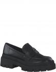 MARCO TOZZI sieviešu melni zempapēžu apavi LOAFERS
