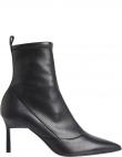 CALVIN KLEIN sieviešu melni zābaki Geo stil stretch ankle boot