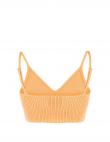 CALVIN KLEIN JEANS sieviešu oranža īsa blūze ar lencēm Knitted bralette