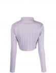 CALVIN KLEIN JEANS sieviešu violets krekls Badge elongated rib shirt