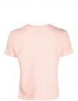 CALVIN KLEIN JEANS sieviešu rozā T-krekls Varsity logo baby tee