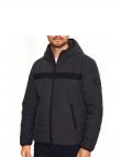 TOMMY HILFIGER vīriešu melna jaka ar kapuci Gmd padded hooded jacket