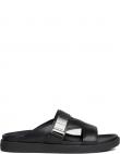 CALVIN KLEIN čības vīriešiem, Melna, Iconic plaque slippers