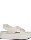 CALVIN KLEIN JEANS sandales sievietēm, Krēmīga/Smilšu, Flatform sandal sling