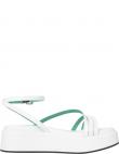 TOMMY HILFIGER sandales sievietēm, Krēmīga/Smilšu, Strap platform sandals