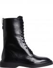 CALVIN KLEIN zābaki sievietēm, Melna, Flat mid lace up boot