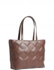 CALVIN KLEIN rokassomiņa sievietēm, Brūna, Diamond quilt medium shopper