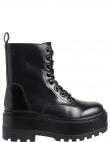 CALVIN KLEIN JEANS zābaki sievietēm, Melna, Flatform high lace up booties