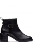 CLARKS zābaki sievietēm, Melna, Chamberly booties