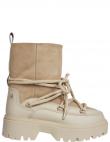 TOMMY HILFIGER sieviešu zābaki ar apsildi, Krēmīga/Smilšu, Real shearling snowboot