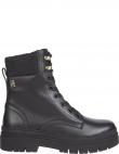 TOMMY HILFIGER zābaki sievietēm, Melna, Cleated lace-up mono booties