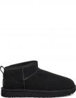UGG apsildāmi zābaki sievietēm, Melna, Classic ultra mini warm boots