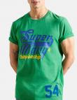 SUPERDRY vīriešu zaļš kokvilnas krekls COLLEGIATE GRAPHIC T-SHIRT