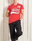 SUPERDRY vīriešu sarkans kokvilnas krekls COLLEGIATE GRAPHIC T-SHIRT