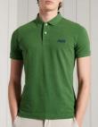 SUPERDRY vīriešu zaļš kokvilnas polo krekls ORGANIC COTTON SHORT SLEEVE PIQUE POLO SHIRT