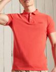 SUPERDRY vīriešu sarkans kokvilnas polo krekls ORGANIC COTTON VINTAGE DESTROYED POLO SHIRT