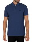 SUPERDRY vīriešu zils kokvilnas krekls CLASSIC PIQUE POLO