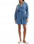 Tommy Hilfiger sieviešu violeta kleita Denim BELTED DRESS LYRA