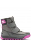 SOREL pelēki zābaki ar siltinājumu meitenēm TODDLER WHITNEY™ II STRAP WP booties