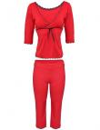 DKAREN sarkana sieviešu pidžama Sylvie