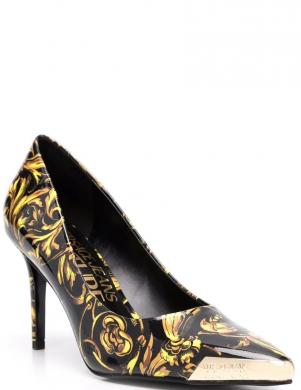 VERSACE JEANS COUTURE sieviešu melni eleganti apavi ar papēdi