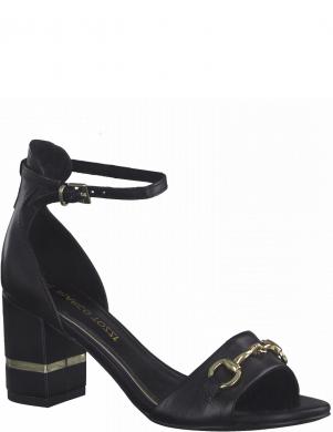 MARCO TOZZI sieviešu melnas elegantas sandales ar papēdi