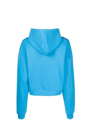 CALVIN KLEIN Jeans sieviešu zila blūze Rib insert interlock hoodie