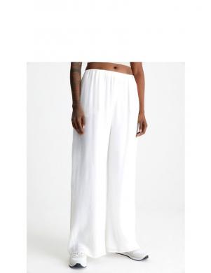 CALVIN KLEIN Jeans sieviešu baltas ikdienas bikses Crinkle long straight pants