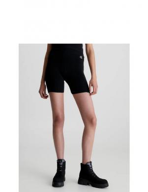 CALVIN KLEIN Jeans sieviešu melni šorti Knitted cycling shorts
