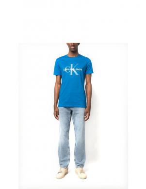 CALVIN KLEIN Jeans vīriešu zils T-krekls Seasonal monologo tee