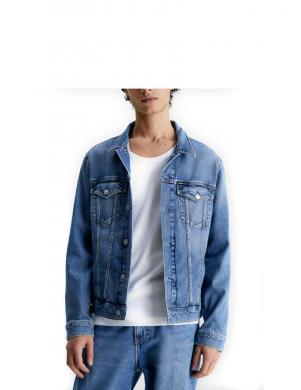 CALVIN KLEIN Jeans vīriešu zila džinsa jaka Modern essential denim jacket