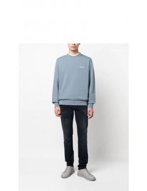 CALVIN KLEIN vīriešu pelēks džemperis Micro logo repreve sweatshirt