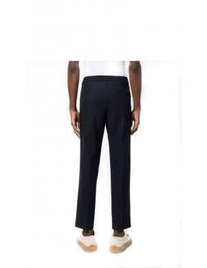 CALVIN KLEIN vīriešu zilas ikdienas bikses Bi-stretch comfort wool jogger