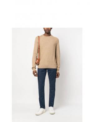 CALVIN KLEIN vīriešu gaišs džemperis Superior wool mouline sweater