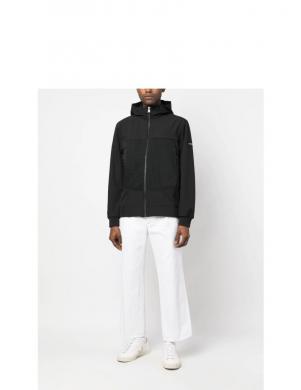 CALVIN KLEIN vīriešu melna jaka Mix media heavy crinkle jacket