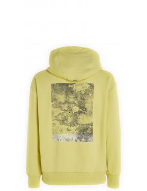 CALVIN KLEIN vīriešu dzeltena blūze Elementa photo back comf hoodie