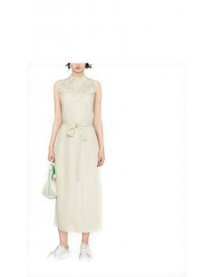 CALVIN KLEIN sieviešu gaiša kleita Tencel sleeveless shirt dress