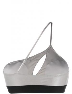 CALVIN KLEIN UW sieviešu pelēks peldkostīma krūšturis Swim one shoulder top