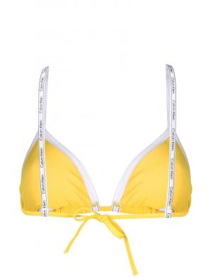 CALVIN KLEIN UW sieviešu dzeltens peldkostīma krūšturis Swim one shoulder top