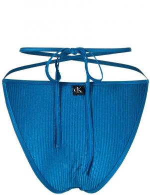 CALVIN KLEIN UW sieviešu zilas apakšbikses String side tie